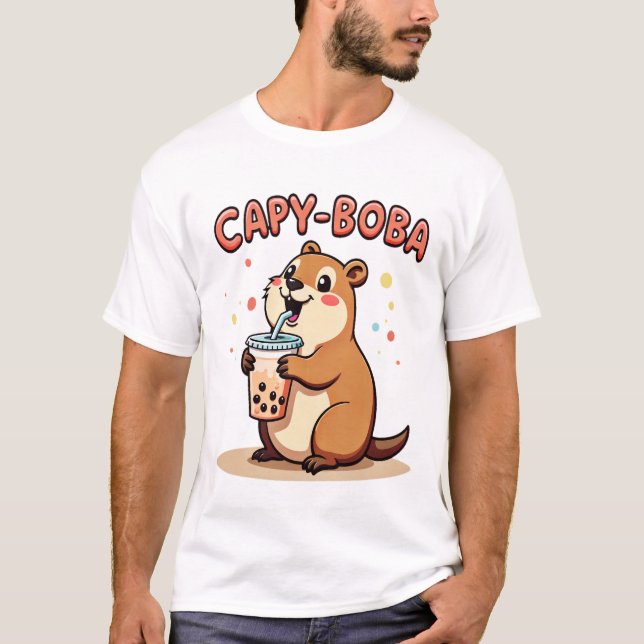Camiseta Capy Boba - Cute Capybara (Frente)