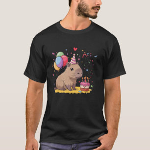 Camiseta Capy Festa de aniversário Funny Capybara Animais A