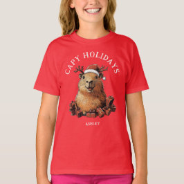 Camiseta Capy Holidays Fúria Bonita Capybara Feliz Natal
