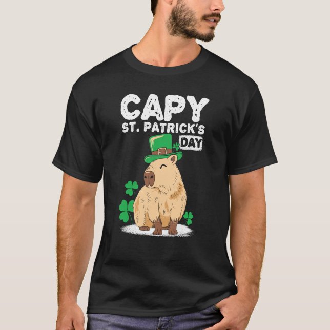 Camiseta Capy St Patrick's Day Capybaras Capybara   1 (Frente)