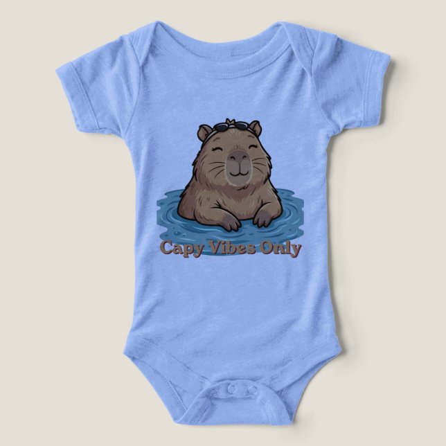 Camiseta Capy Vibes Only Capivara Fofa (Design frontal)