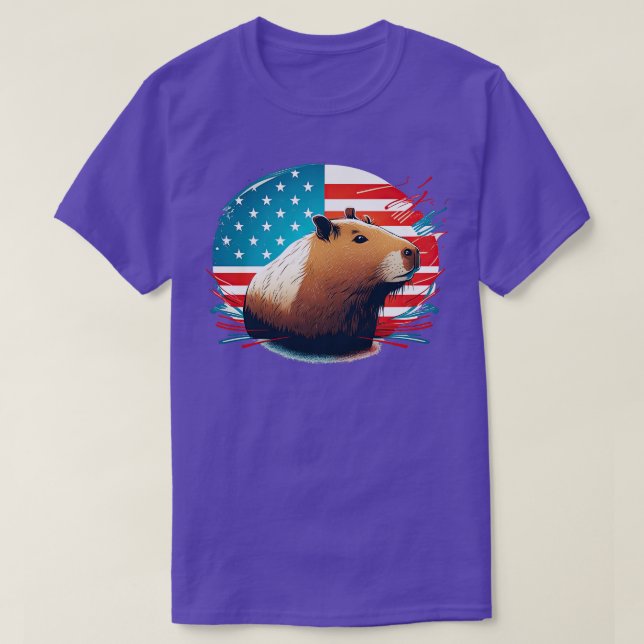 Camiseta Capybara 4 de julho (Frente do Design)