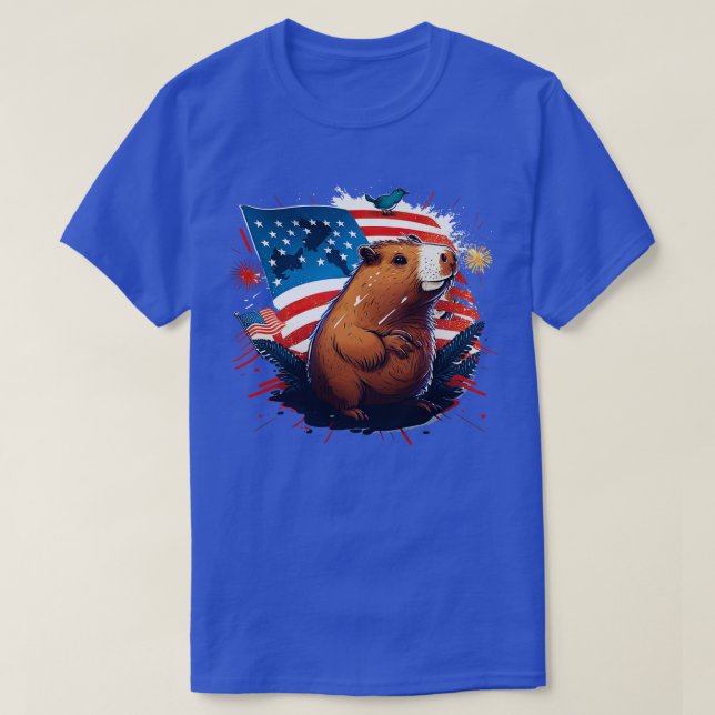 Camiseta Capybara 4 de julho (Frente do Design)
