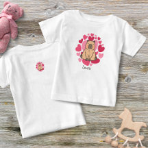 Capybara ama com muitos corações personalizados