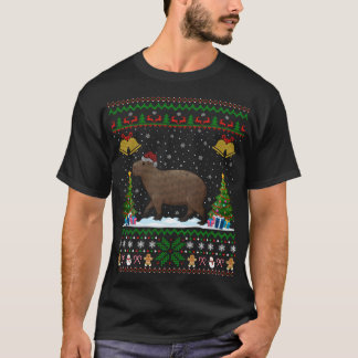 Camiseta Capybara Amante de os animais Xmas Gift Ugly Capyb