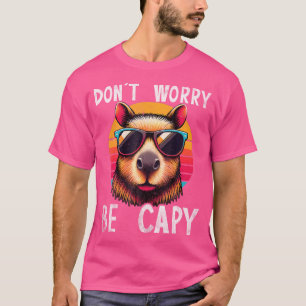 Camiseta Capybara Amantes Não Se Preocupe De Ser Capy Funny