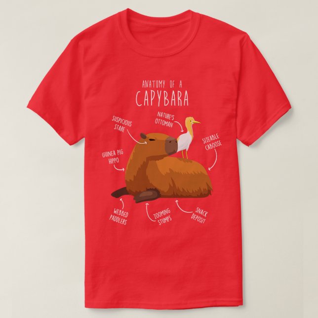 Camiseta Capybara Anatomy 2 (Frente do Design)