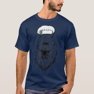 Camiseta Capybara Animal Chef Cook Engraçado Cozinhar