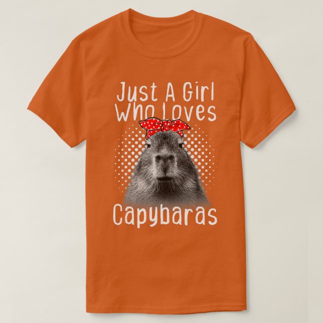 Camiseta Capybara, apenas uma garota que ama Capybaras (1) (Frente do Design)