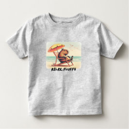 Camiseta Capybara at beach says: Relax, Fluffy