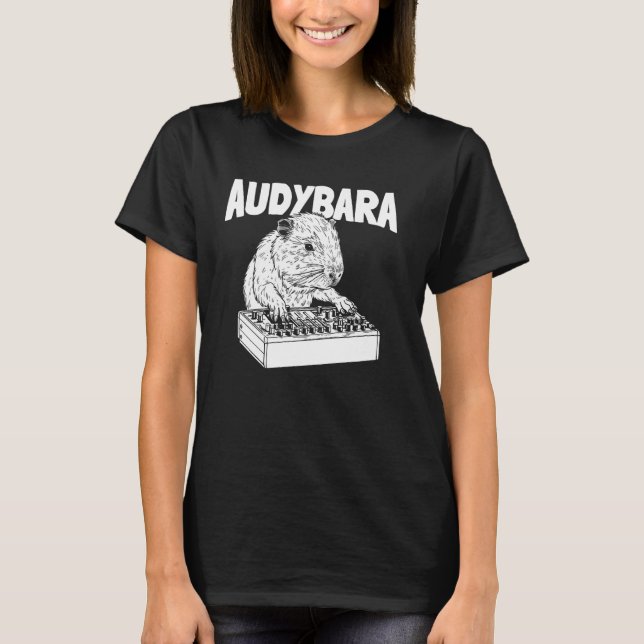 Camiseta Capybara Audio Engenheiro Studio - Produtor Sound  (Frente)