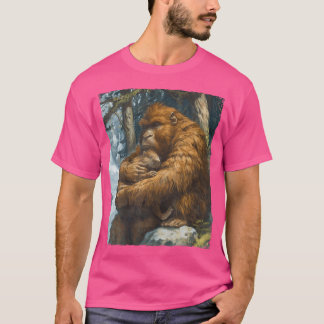 Camiseta Capybara Bigfoot Sasquatch Holding Capybara Sleepi