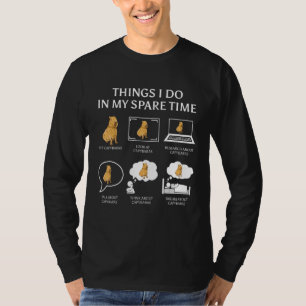 Camiseta Capybara Capibara Rodent Coisas Que Faço Em Minha 