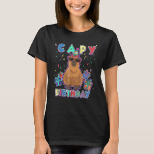 Camiseta Capybara Capy Birthday Feliz Aniversário Capybara 