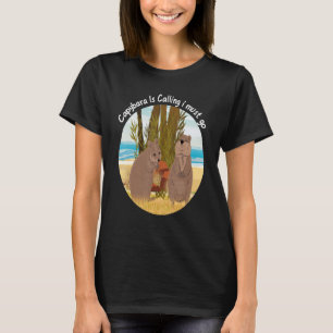 Camiseta Capybara Chama-Se Funny Capibara Rodent Animal L
