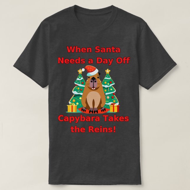 Camiseta Capybara Christmas 2 (Frente do Design)