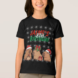 Camiseta Capybara Christmas Holiday Birthday