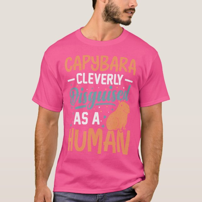 Camiseta Capybara Cleverly Disfarçada Como Capyb Engraçado  (Frente)
