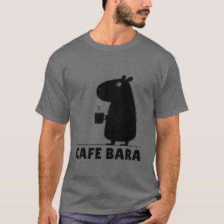 Camiseta Capybara Coffee Cafe Bara Funny Capy Cute Capybara