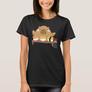 Camiseta Capybara com Sushi