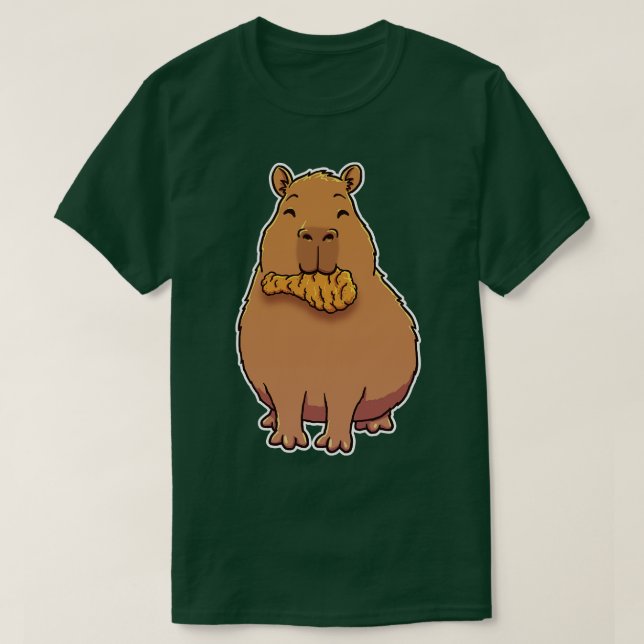 Camiseta Capybara comendo galinha frita (Frente do Design)