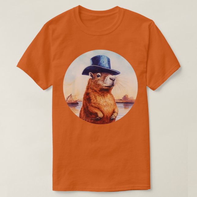 Camiseta Capybara Cowboy 6 (Frente do Design)