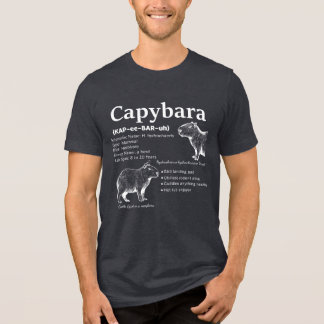 Camiseta Capybara Definition Shirt White Text Funny Animal 