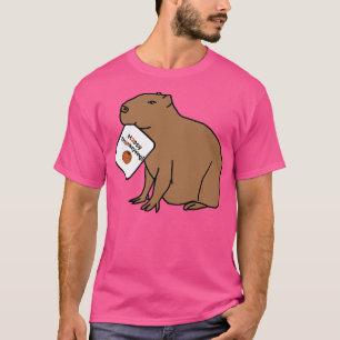 Camiseta Capybara diz Happy Graças