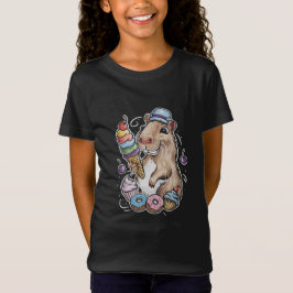 Camiseta capybara doce rosquinha cupcakes doces