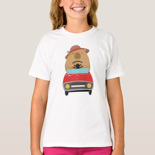 Camiseta Capybara Driving (Frente)