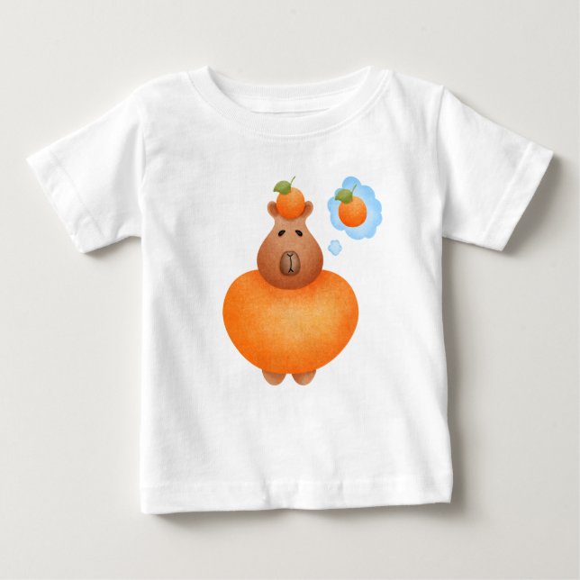 Camiseta Capybara e a laranja mais engraçada (Frente)