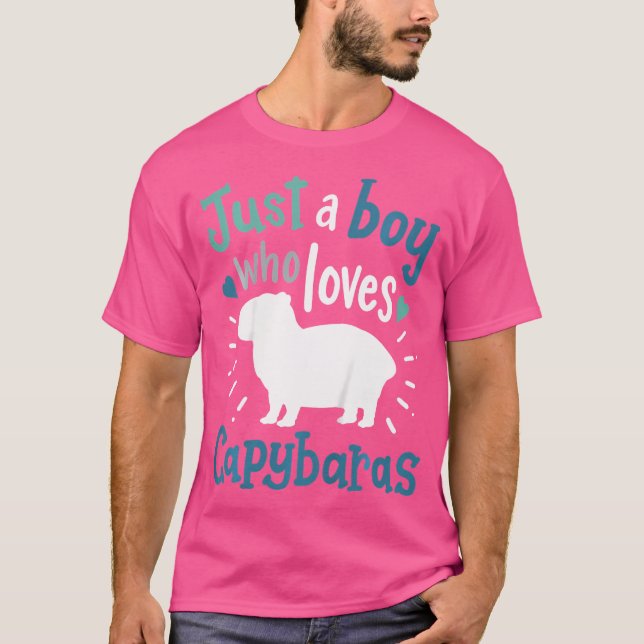 Camiseta Capybara É Apenas Um Rapaz Que Ama Capybaras (Frente)