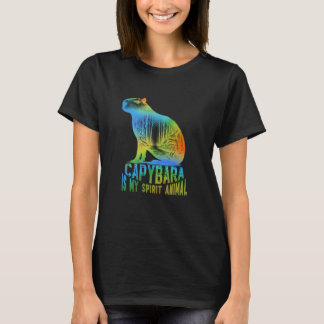 Camiseta capybara é meu animal espiritual único, capybara