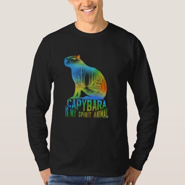 Camiseta capybara é meu animal espiritual único, capybara (Frente)