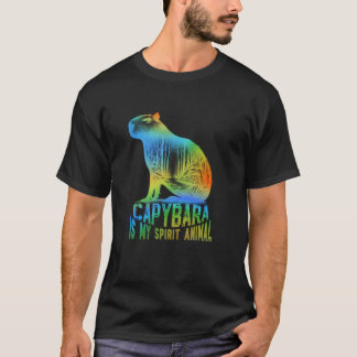 Camiseta capybara é meu animal espiritual único, capybara
