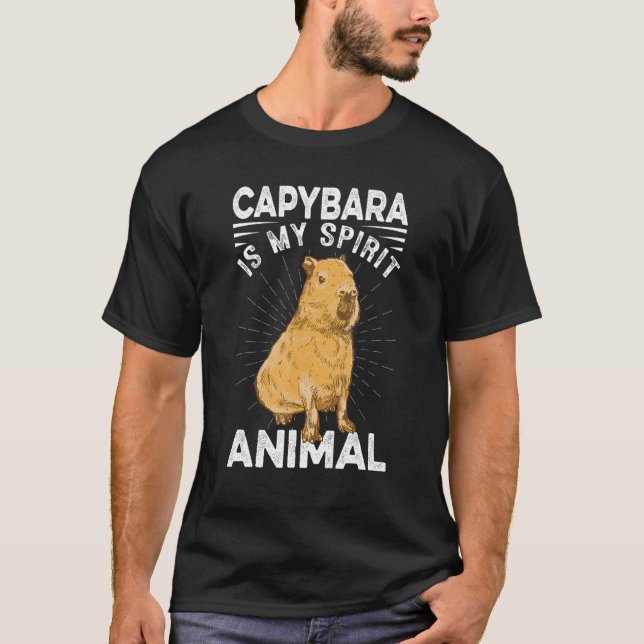 Camiseta Capybara é minha alma inspiradora e espírito (Frente)