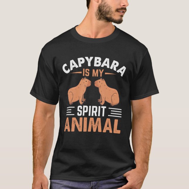 Camiseta Capybara É O Meu Animal Espírito, Capybara (Frente)