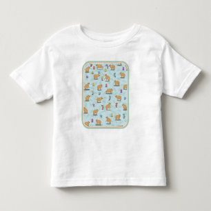 Camiseta Capybara e padrão de cogumelos