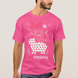 Camiseta Capybara É Uma Menina Que Ama Capybaras