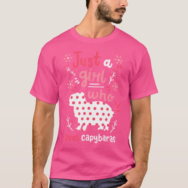 Camiseta Capybara É Uma Menina Que Ama Capybaras (Frente)
