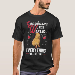 Camiseta Capybara E Wine Capybara