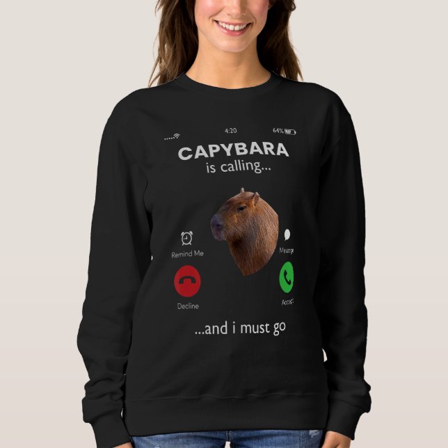 Camiseta Capybara Está Ligando E Preciso Ir Para Capybara (Frente)