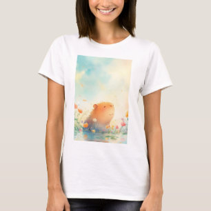 Camiseta Capybara Flower Pond Retreat