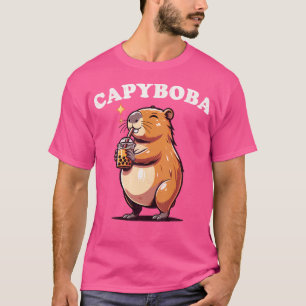Camiseta Capybara Funny Capybara Rodent Capyboba Boba Milk