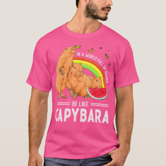 Camiseta Capybara Funny Cuide Animal Seja Como Capybara