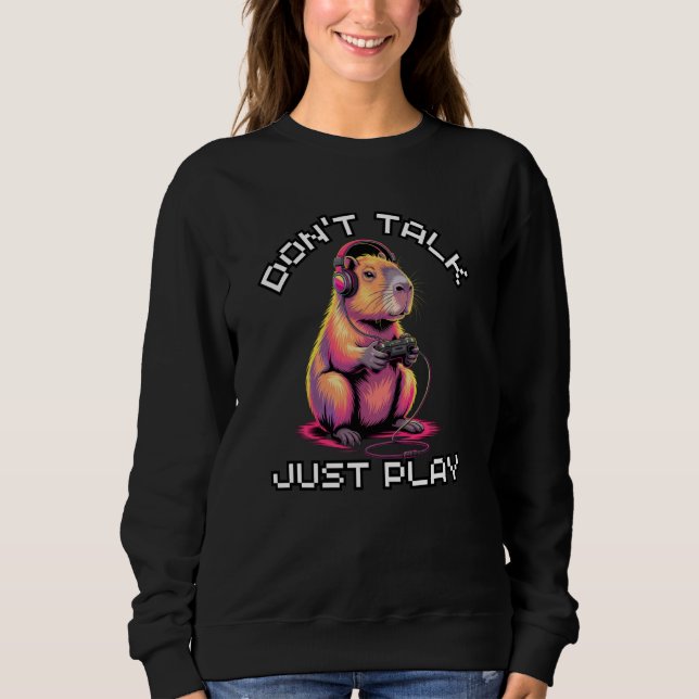 Camiseta Capybara Funny Video Games Don't Talk Just Play (Frente)