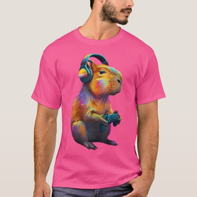 Camiseta Capybara Funny Videos games Capybara (Frente)