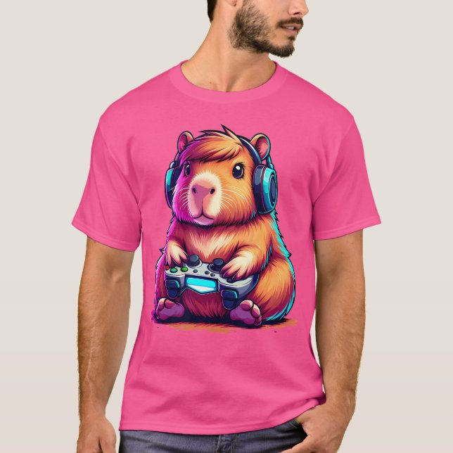 Camiseta Capybara Funny Videos games Capybara (Frente)