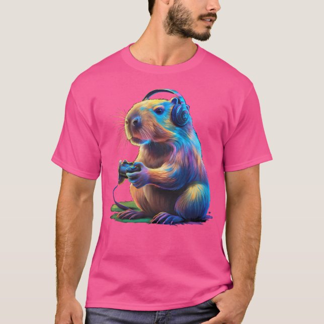 Camiseta Capybara Funny Videos games Capybara (Frente)