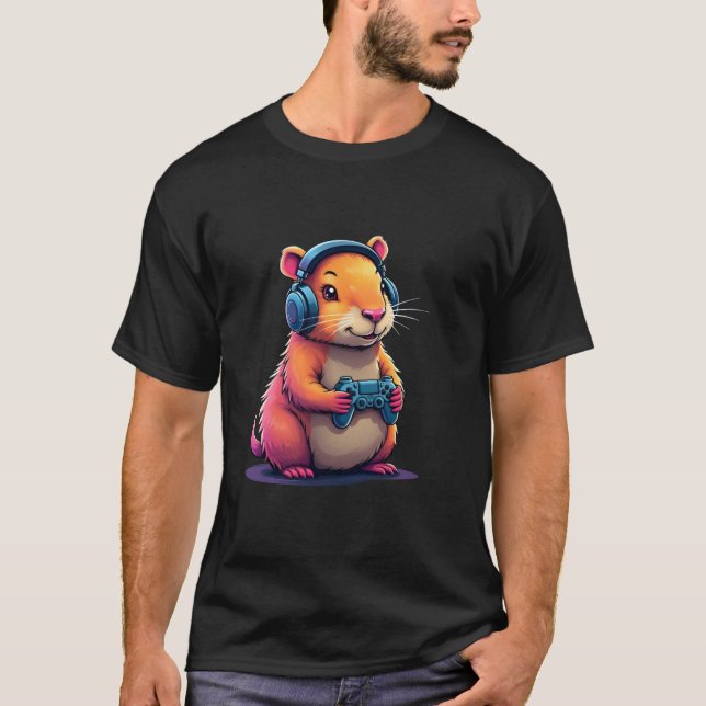 Camiseta Capybara Funny Videos games Capybara Videos games  (Frente)